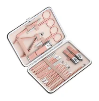 

professional rose gold stainless steel manicure pedicure set kit