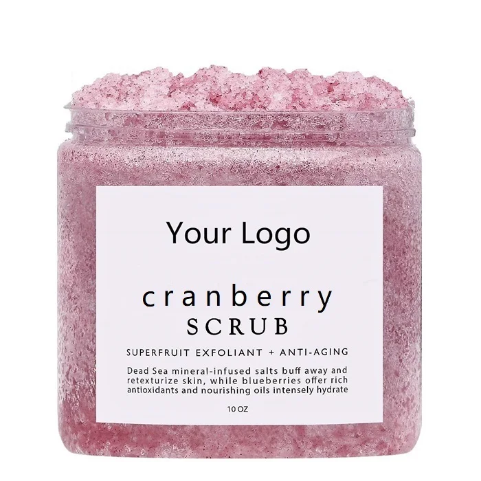 

Private Label Cranberry Face Scrub For Face And Body, Pink/customize