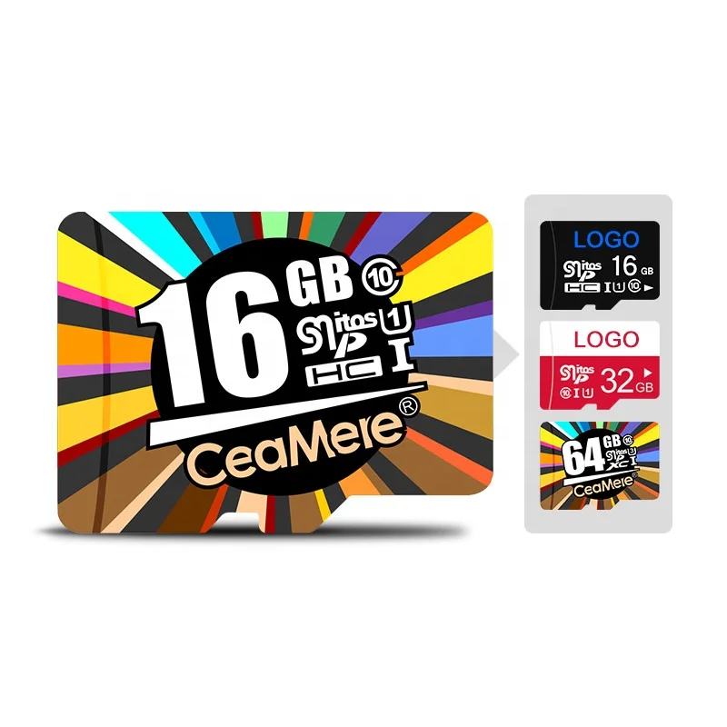 

Wholesale Ceamere brand 16GB Micro Memory card 32GB 64GB 128GB 256GB Class10 U3 Full Actual Capacity 16GB Micro TF Memory Card