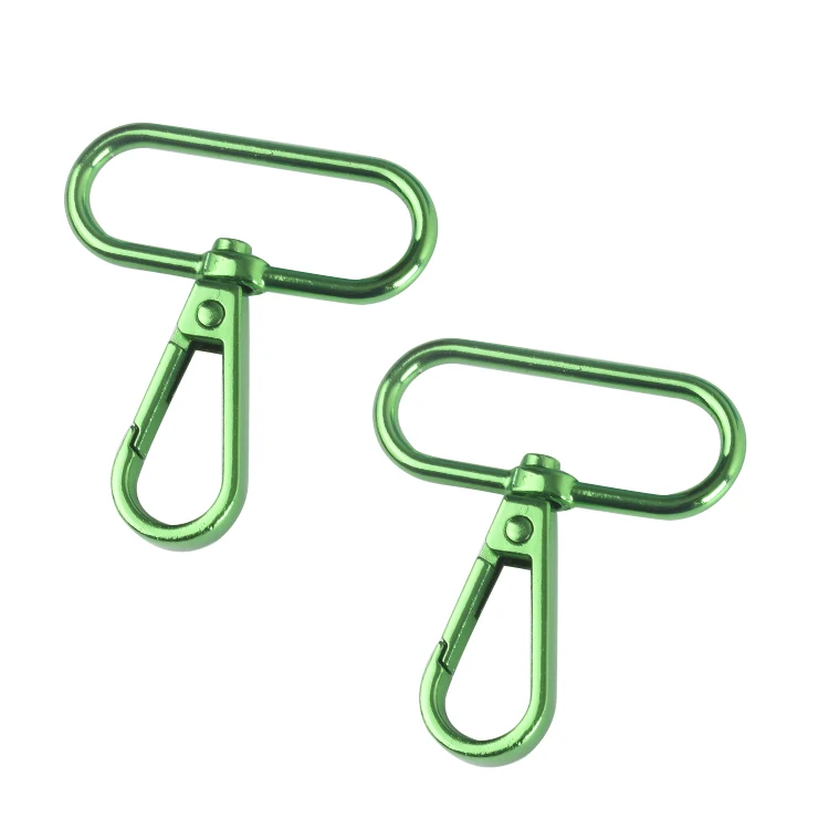 

High Quality 38mm Flat Swivel Snap Hook Metal Handbag Hook Buckle on Sale, Green
