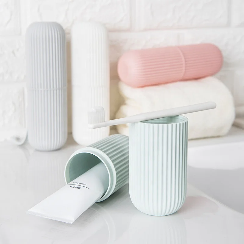 

Fast-shipping Nodic-style Travel Box Toothbrush Eco-Friendly Toothbrush Cover Case, Pink/green/white/grey