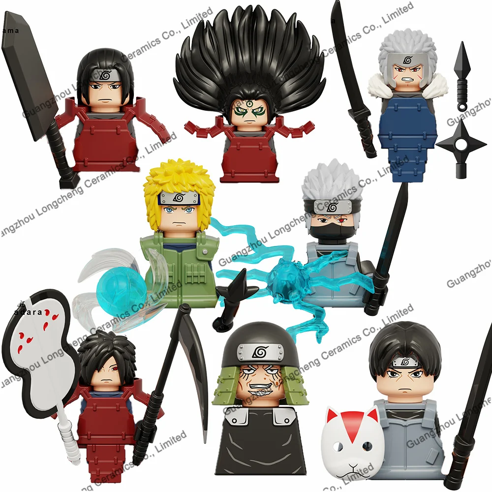 

KDL814 Senju Hashirama Hatake Kakashi Senju Tobirama Sarutobi Hiruze Uchiha Itachi Mini Building Block Action Figures Kid's Toys