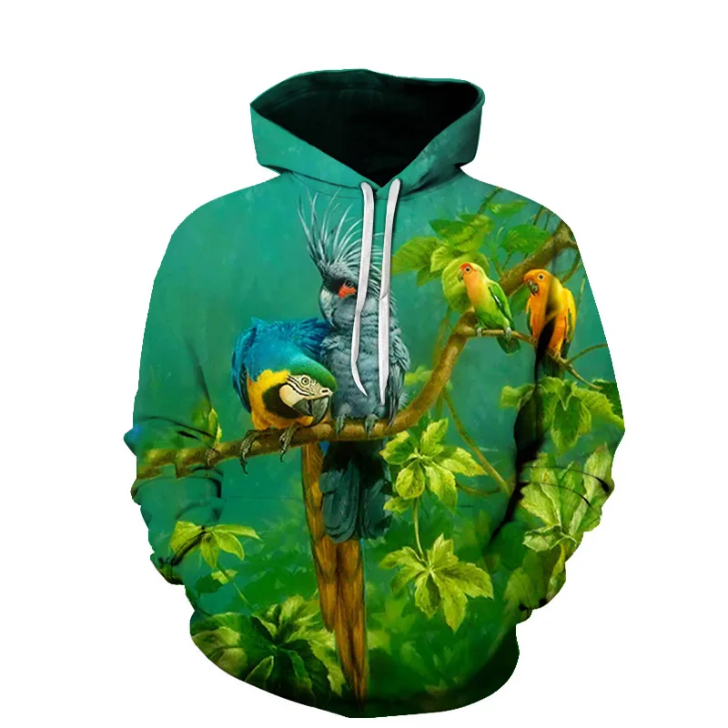 

customized parrot bird DIY 3D sweater hoodies