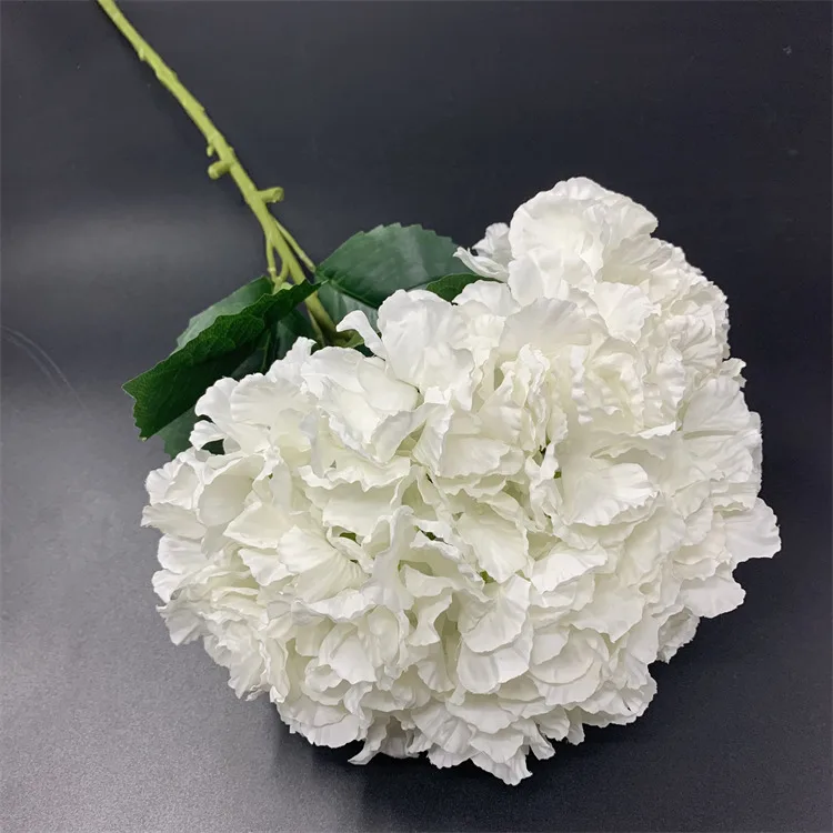 Image of QSLH-W119 Hot sale big hydrangea artificial silk hydrangea flower for wedding decoration