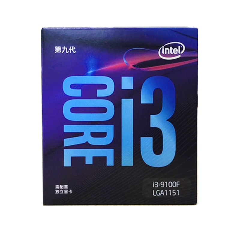

i3 9100F Core Quad Core Boxed CPU Processor LGA1151 3.6GHz four threads support DDR4 Desktop computer CPU