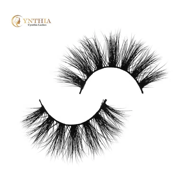 

New Wholesale private logo soft natural 3D mink eyelashes Mink Hair Lashes custom eyelash, Black