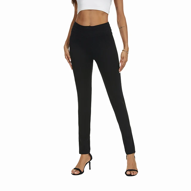

women's knitted pants ponte high rise skinny pants