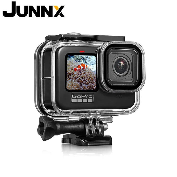 

JUNNX 50M Diving Waterproof Housing Go Pro 10 9 Case Black Underwater Protection Shell Case for Gopro Hero 10 9