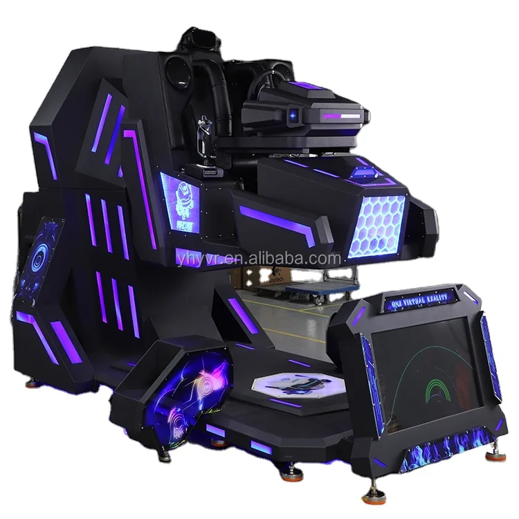 

360 Degree Rotation virtual reality roller coaster 34 pcs game machine for sale 9d vr simulator, Black