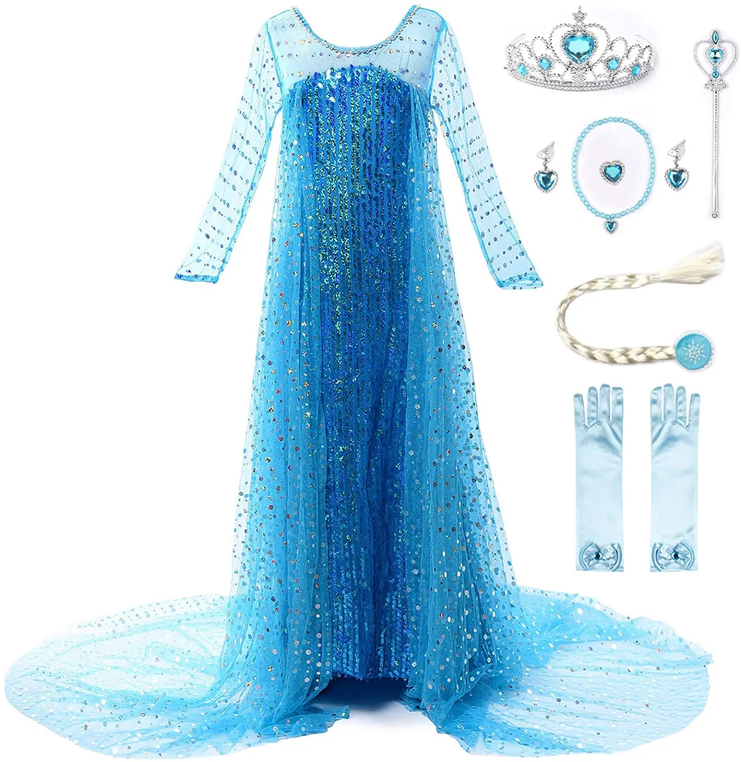 

Girls Princess Costume Birthday Party Halloween Cosplay Dress up
