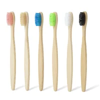 

Custom Logo Nylon 4 Bristle Biodegradable Charcoal Bamboo Tooth Brush