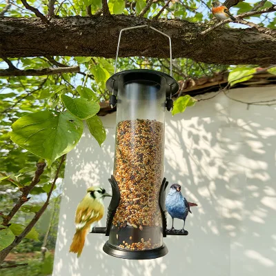 

Easy to Fill and Clean PP Plastic Outdoor Hanging Acrylic Wild Bird Feeders for Garden, Customized color