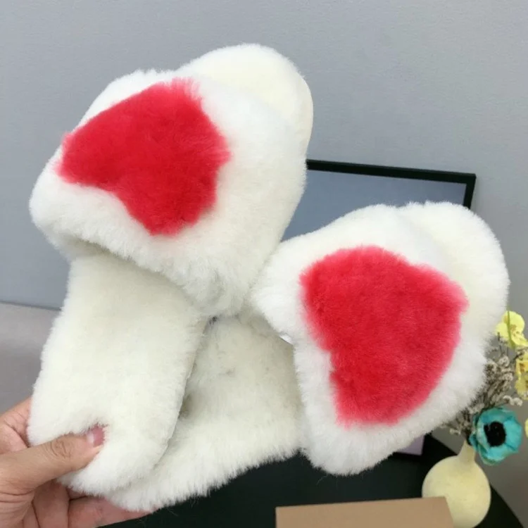 

Girls Lovely Fluffy House Slides Fur Furry Slippers Home Furry Slides Fur Slippers For Women