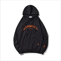 

2019 New Trendy Men Black Hoodies Loose Letter Embroidered Plus Size Casual Men's Sweatshirt