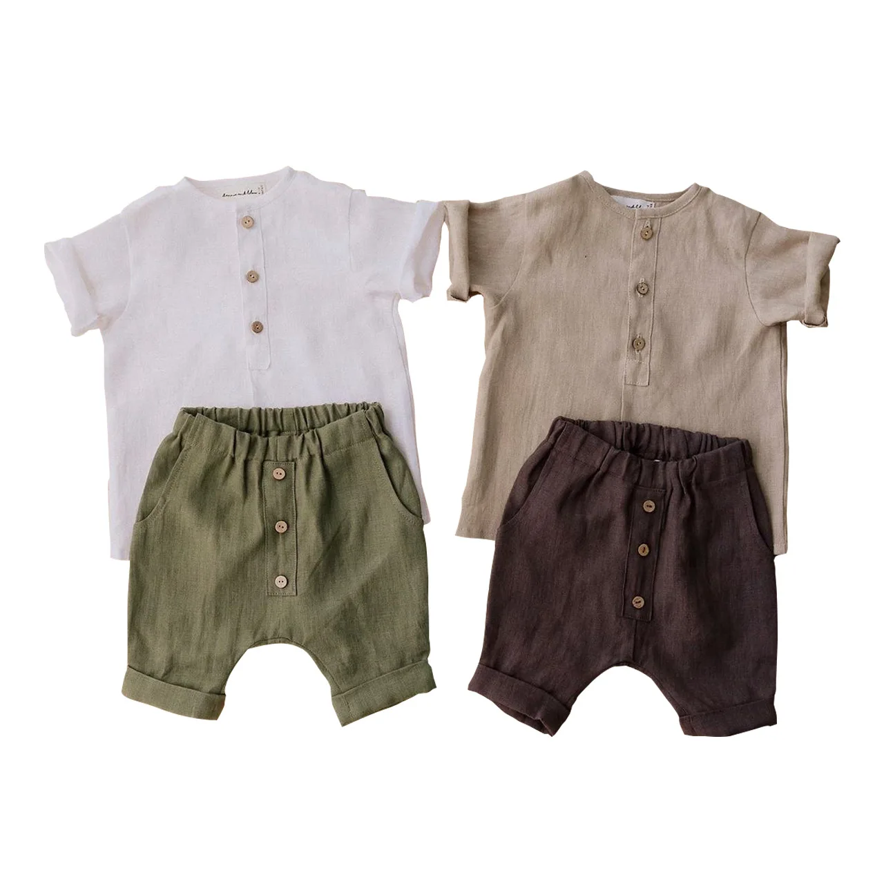 

Wholesale New Boys linen 2pcs set kids Boys Baby Clothes Sets, Picture