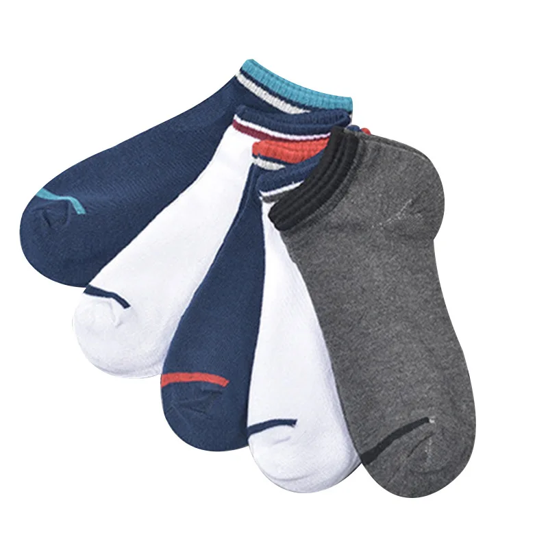 

Summer men's short cotton plain color trend socks sports boat socks, Picture