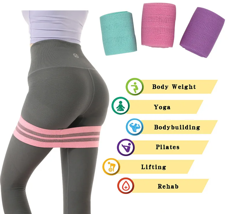 

Hip fabric resistance bands sets For Legs And Butt Exercise Hip Circle Band, Mix