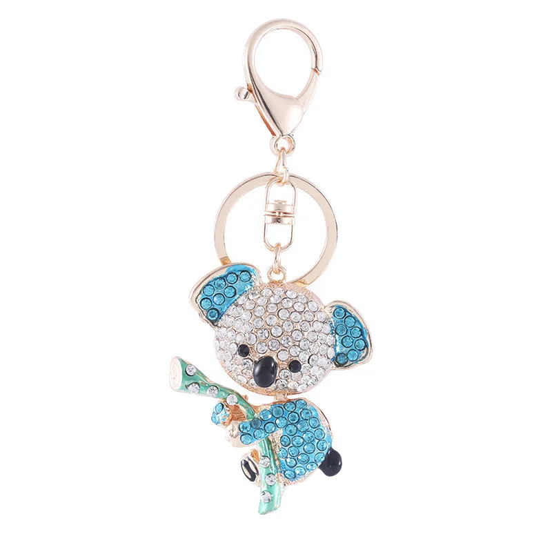 

Factory direct sale diamond alloy keychain pendant cute sloth gift keychain