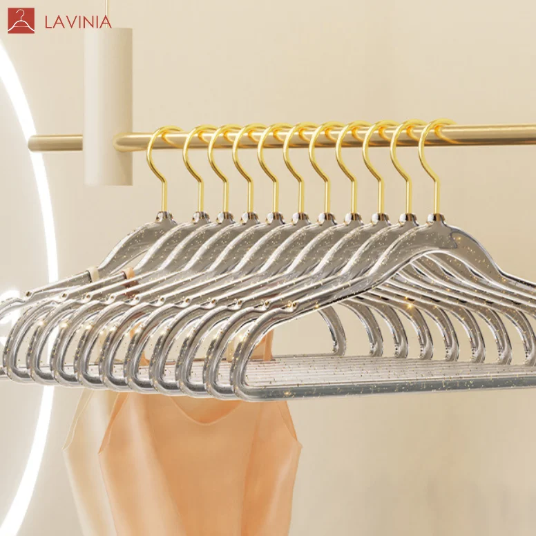 

Lavinia Crystal Transparent Hangers Ladies Wedding Dress Light Acrylic Clothing Store Hanger