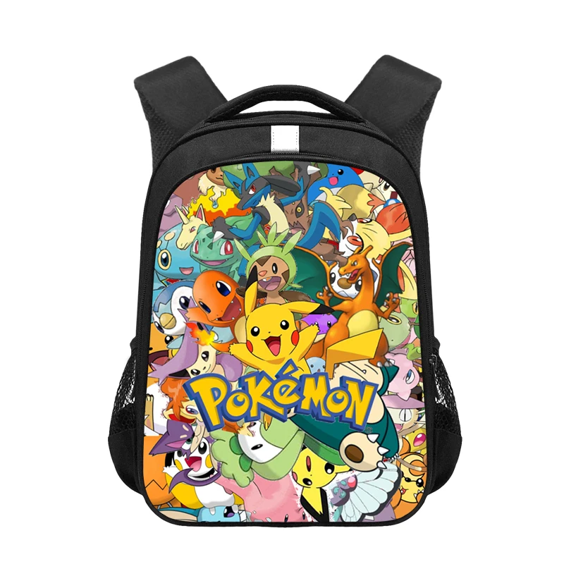

COOLOST Pikachu Print Women Men Backpack School Bag for Girl Boys Bookbag Children Custom Satchel School Backpack, Black