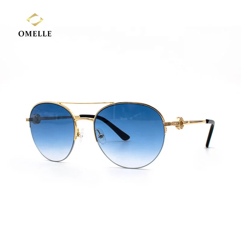 

OMELLE Unique Designer Wogirls Oversized Blue Authentic Sunglasses