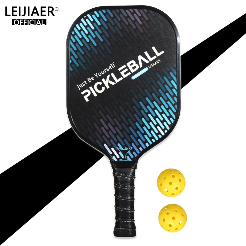 

Leijiaer Best selling pickleball racket pickle ball court cushion graphite carbon fiber graphite pickleball paddles, Customized color