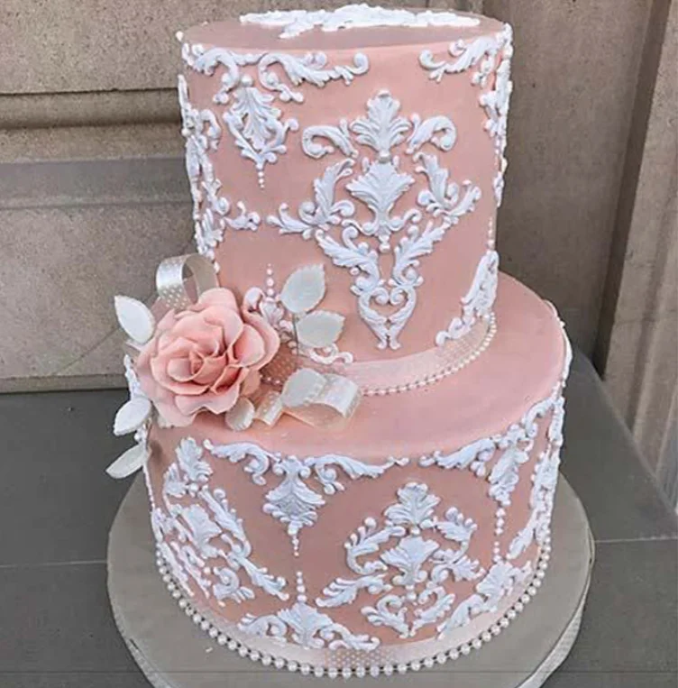 

European vintage rose embossed pattern fondant silicone mold cake cake lace mold chocolate mold baking tool