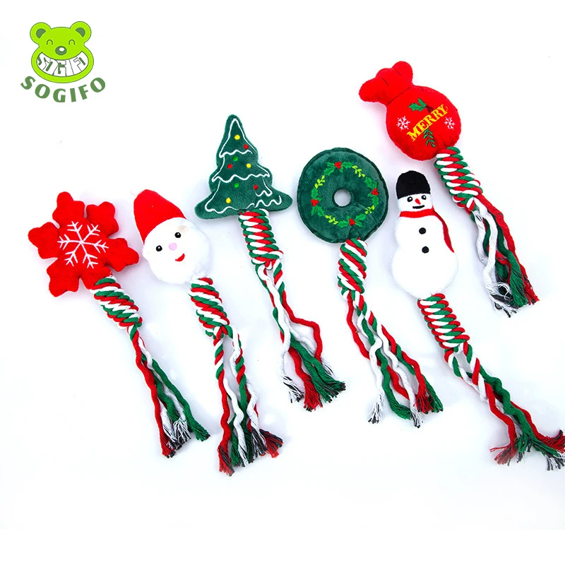 

Christmas trees Dog Toy Snowflake Plush Pet Interactive Chewing Toy In Stock Fast Delivery