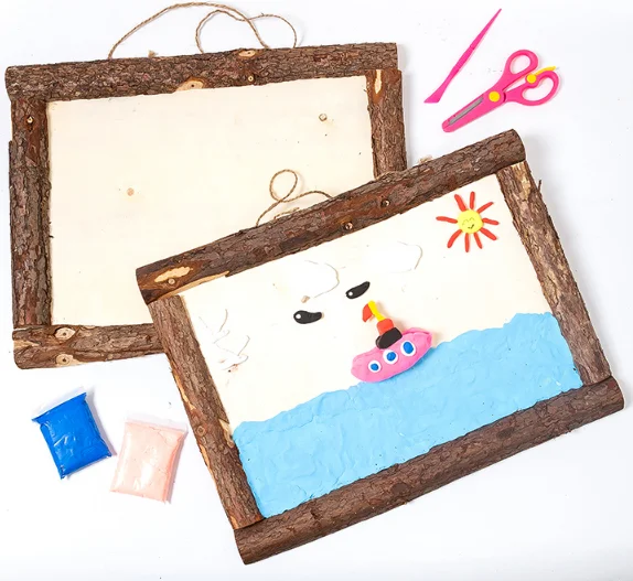 diy手工绘画相框桌面装饰木框儿童diy工艺家居装饰