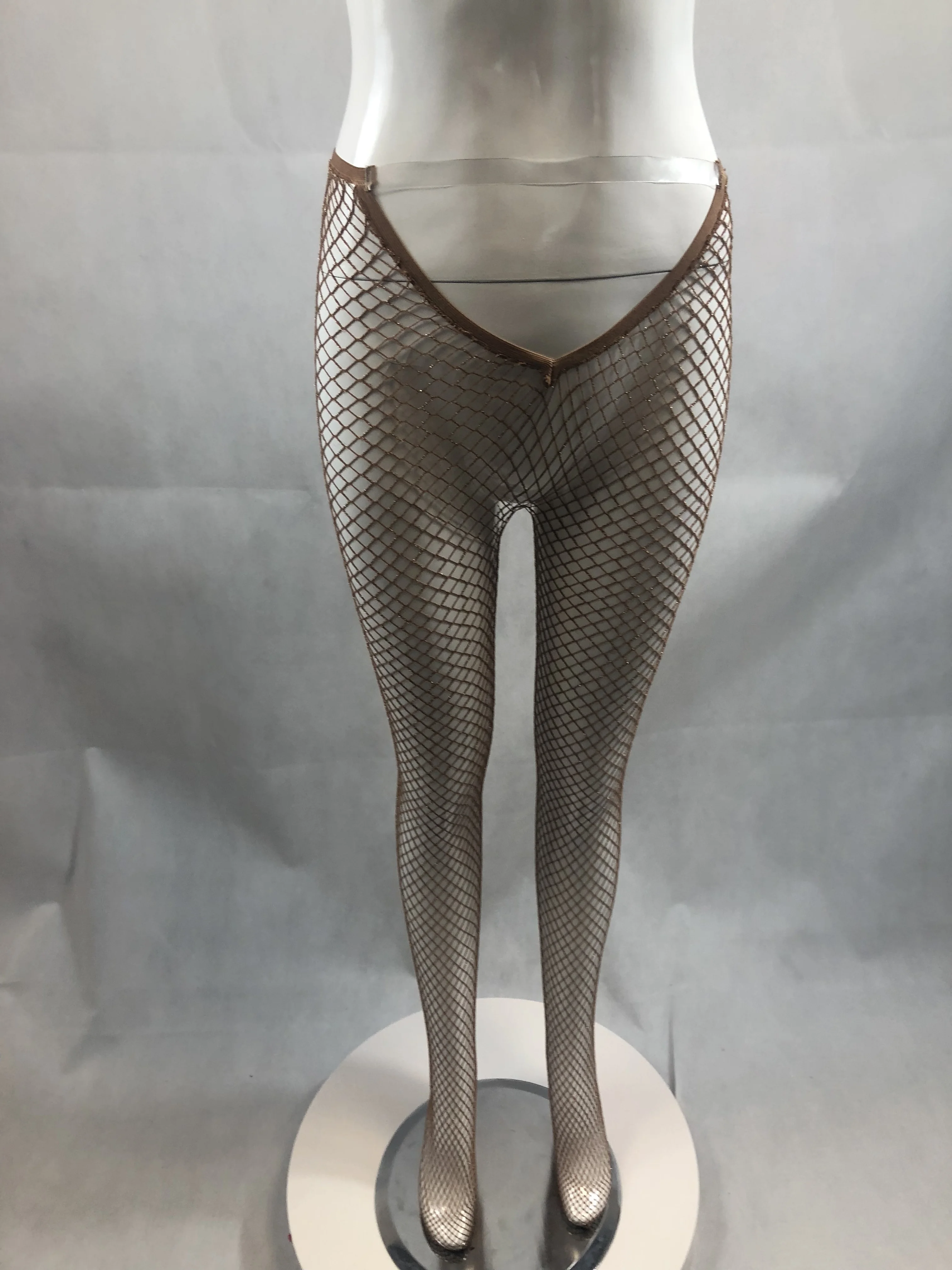 V Cut Design Women Sexy Ladies Fishnet