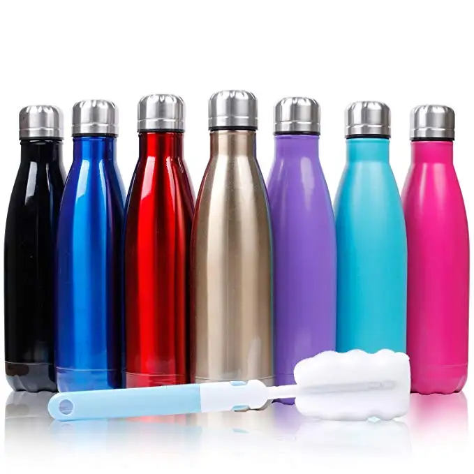Seaygift custom logo Amazon 17Oz  Leak-Proof Vacuum Insulated Cola Shape Flask Stainless Steel Vacuum Insulated Water Bottle