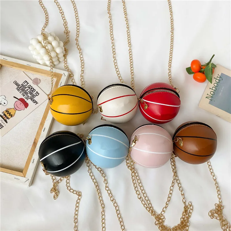 

Children Purse Basketball Purse Round Handbags Girls Basketball Bags Little Ball Crossbody Handbags for Kids Round Ball Purses