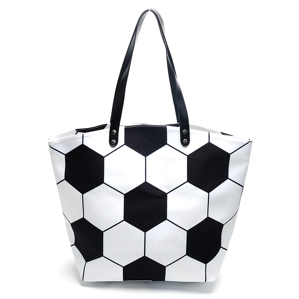 

Ready to ship Wholesale Blanks Canvas White Soccer Tote Bag White Handbag Canvas Sporty Purse DOM294