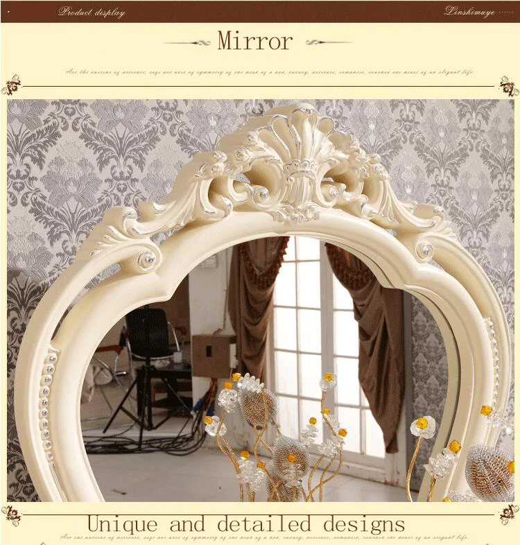 European mirror table antique bedroom dresser French furniture french dressing table p10142