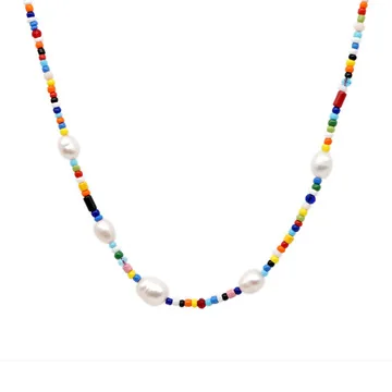 

shell pearl necklace, Colorful