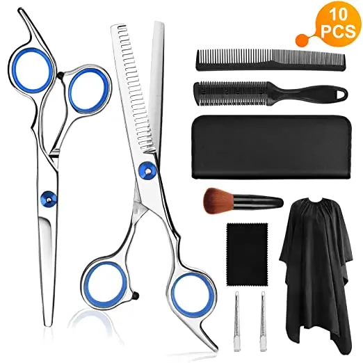 

Barber Professional Scissors Japan 440c Hair Cutting Shears, Silver