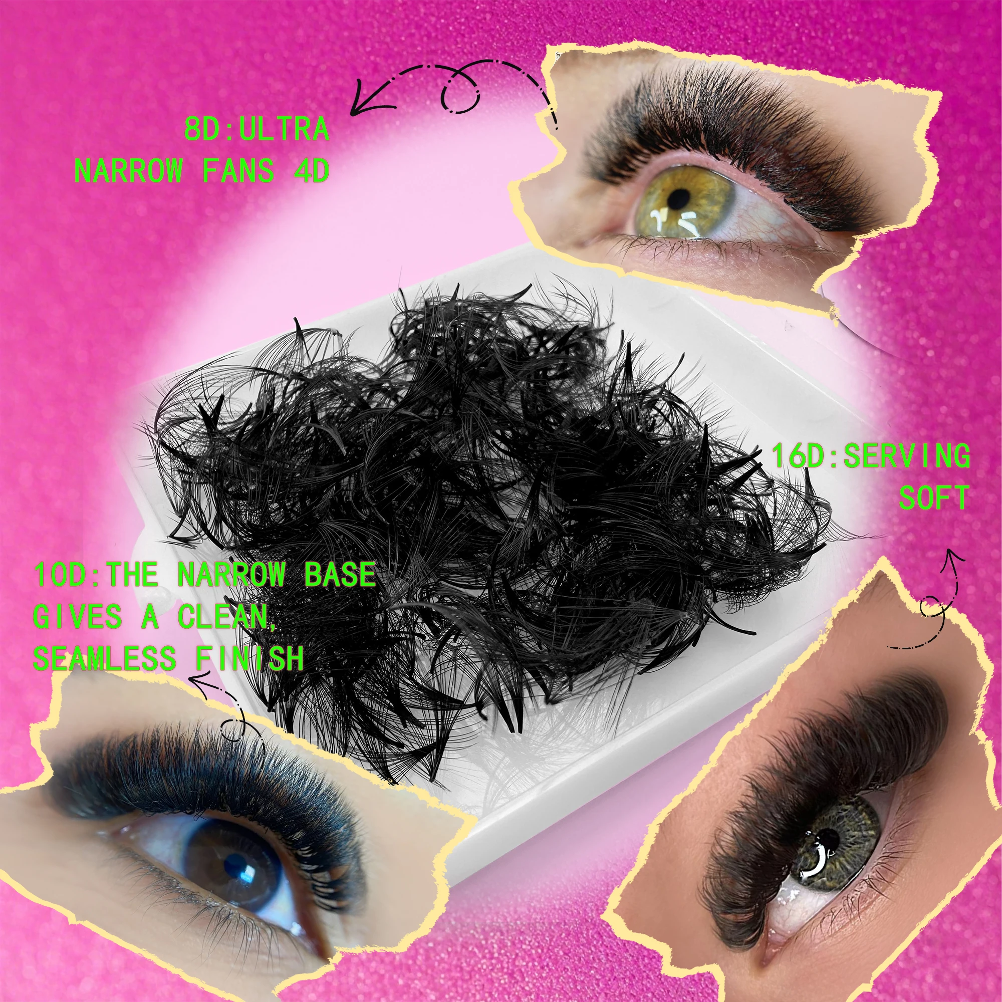 Abonnie Pro Made Eyelash Loose Premade Volume Fans