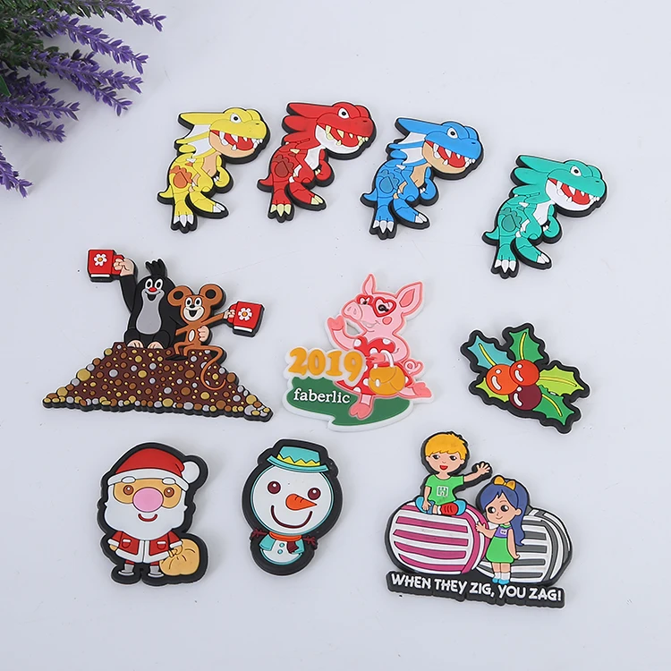 

2021 popular custom promotional cost-effective colorful 3d soft PVC rubber silicone cartoon fridge refrigerator magnet sticker, Customized color