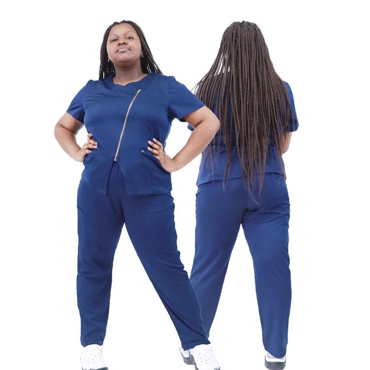 

2021 eco friendly scrubs nursing uniforms hospital uniforms men and women plus size stretchy scrub sets, Custom color