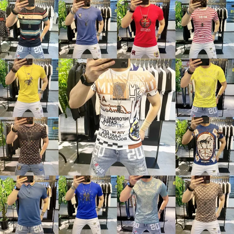 

Factory wholesale 100% cotton summer men's short sleeve white pure color printed t - shirt, Mixed color