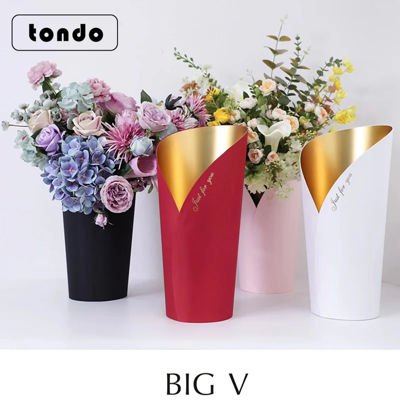 

Tondo Paper Desktop Flower Bucket Box Artificial Flowers Boxes, 5colors