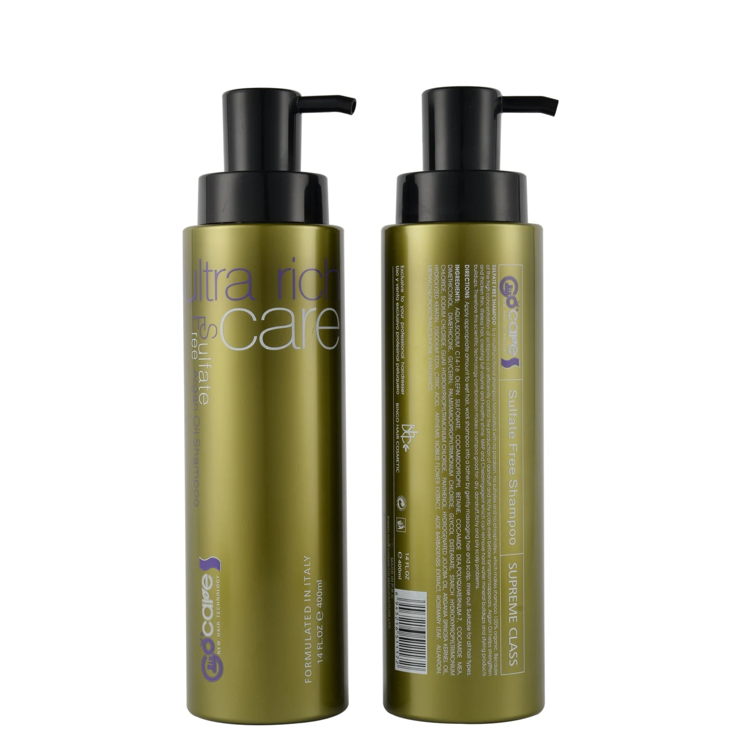 

Professional salon GOCARE argan oil sulfate free shampoo color safe 400ml/1000ml