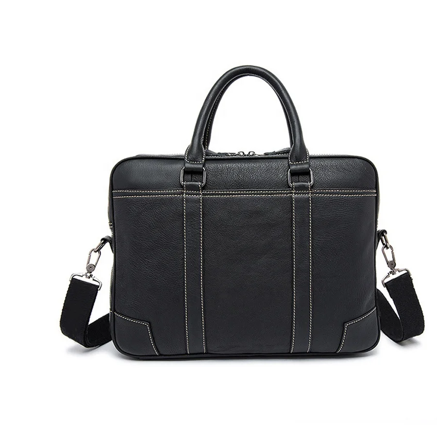 

In Stock Men Messenger Bags Business Leather Briefcase Shoulder Handbag For 14'' Laptop Men's Crossbody Bag, Customized