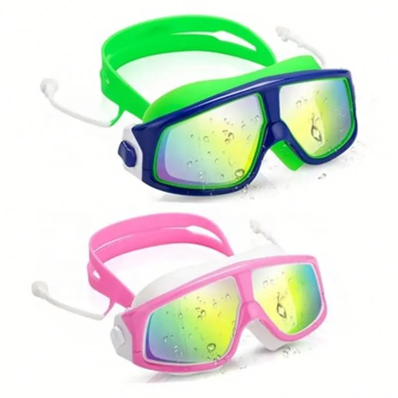 

Kids Cartoon Funny Anti Fog Swimming Glasses, Pink/blue/green