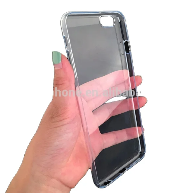 

Promotions plastic mobile phone shell for iphone 6 case cover all-inclusive PC hard shell on both sides of the opening, Transparent white