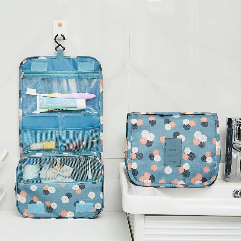 

suspension Travel Makeup Bag Bathroom Shower Organizer Kit Makeup Cosmetic Organizing custom toiletry bag hanging wash bag, How much to choose/custom made