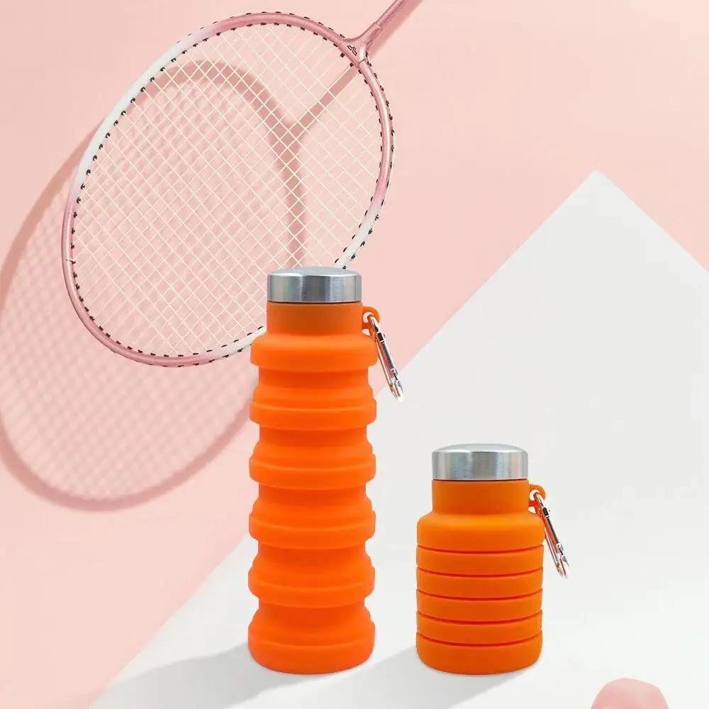

Mikenda custom logo water bottle trending products new arrivals silicone collapsable water bottle, Orange,blue,black and purple