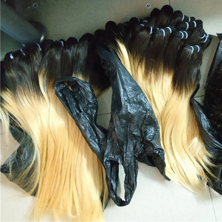 

LetsFly 20pcs 840g Silky Straight Wave Style and 820g Weight brazilian human hair remy hair weft natural blonde hair extension