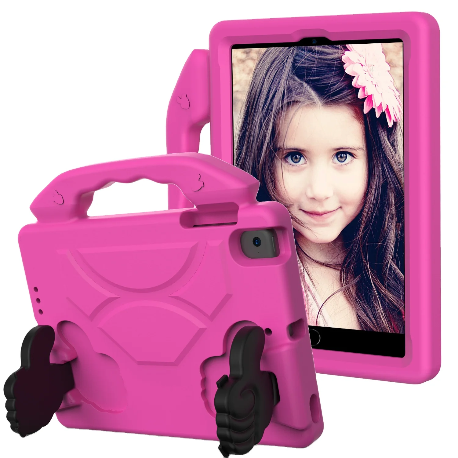 

Children Safe Non-toxic EVA Hand Grip Stand Shockproof Silicone Cover For iPad Mini 1 2 3 4 5 6 7.9 inch Kids Tablet Case