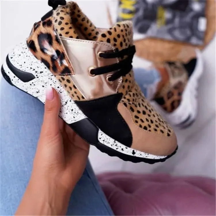 

SP-007 2021 leopard print sneaker for women fall winter sneaker shoes wholesale gym sports running shoes, Picture show colors